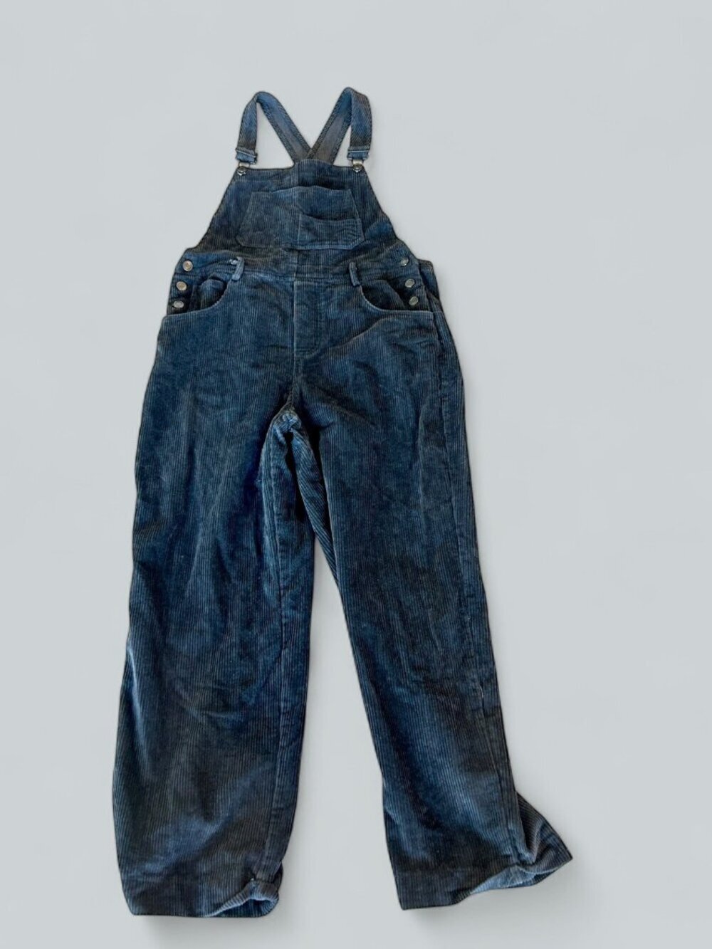 By Together Blue Wide Wale Corduroy Bib Overalls Size Large - Picture 3 of 11